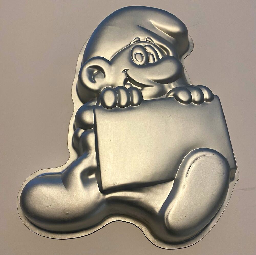 Vintage 1983 Wilton Peyo Smurf Character Cake Pan #502-4033 Aluminum Korea